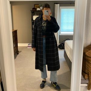 Baum Und Pferdgarten Plaid Peacoat